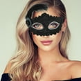 thumbnail image 5 of Unique Bargains 1 Pc Princess Feather Half Face Party Mask for Masquerade Party Black, 5 of 5