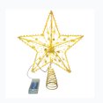 thumbnail image 2 of Xihbxyly Estrella de Navidad, Adorno Led Luminoso para La Punta Del Árbol, Marco de Metal Dorado, Brillo Cálido para Las Fiestas, Decoración para El Hogar y La Oficina, Ideal para Navidad, Tamaño 28, 2 of 7