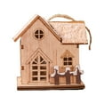 thumbnail image 3 of Christmas Village Houses LED Light Wooden House with Battery Rustic Holiday Village Decor for Christmas Table Centerpieces Xmas Party Decorations DIY Crafts, 3 of 8