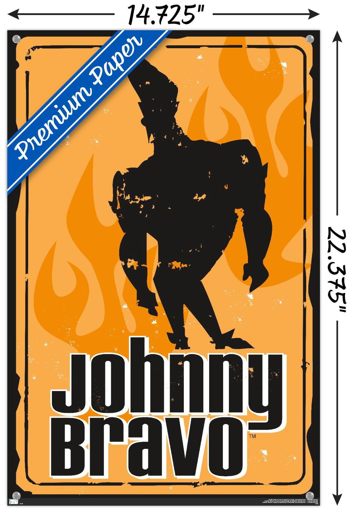 Johnny Bravo - Sign Wall Poster with Pushpins, 14.725" x 22.375"