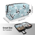 thumbnail image 4 of Goofa Cute Panda Bear Printed Toiletry Bag with Handle,Large Capacity Travel Makeup Cosmetic Bag for Women, Carry on Airport Airline Compliant Bag, 4 of 9