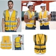 thumbnail image 2 of SFVest Alta visibilidad Chaleco reflectante de seguridad Chaleco reflectante Bolsillos múltiples Rop TOMSHOO Chaleco reflector, 2 of 2