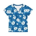 thumbnail image 7 of Xdegoge TShirt for Women V Neck Short Sleeve Casual Work Office Loose Fit Polka Dot Print Lightweight Flowy Summer Spring Tops Soft Breathable Everyday Blouses, 7 of 7