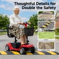 thumbnail image 4 of Arshin Mobility Scooter,4 Wheel Mobility Scooter for Adults,Senior,Electric Powered Wheelchair Chargeable Device for Travel,Red, 4 of 17