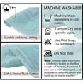 thumbnail image 5 of Home Weavers Inc Home Weavers Opulent Bathmat Absorbent Cotton Machine Washable, Reversible Bath Rug Aqua 20"x20", 5 of 5