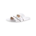 thumbnail image 1 of Womens Sloan Leather Slide Sandals Silver 10 Medium (B,M), 1 of 2