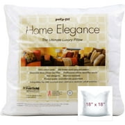 Home Elegance Pillow 18" x 18", White