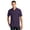Purple/ Dress Blue Navy, variant on Port Authority K557 Mens Oxford Pique Double Pocket Polo T-Shirt, Purple & Dress Blue Navy - Large