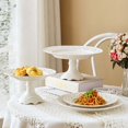 thumbnail image 4 of Ornate French Style Plate, Ceramic Dinnerware w/ Embossed & Lace Edge for Dessert, Salad (8/1-inch), 4 of 5