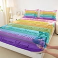 thumbnail image 3 of Homewish Colorful Gradient Butterflies 3pcs Twin Sheet Sets for Teens,Rustic Cabin Twin Fitted Sheet,Retro Vintage Breathable Flat Sheet,Luxury Bedroom Decor, 3 of 7