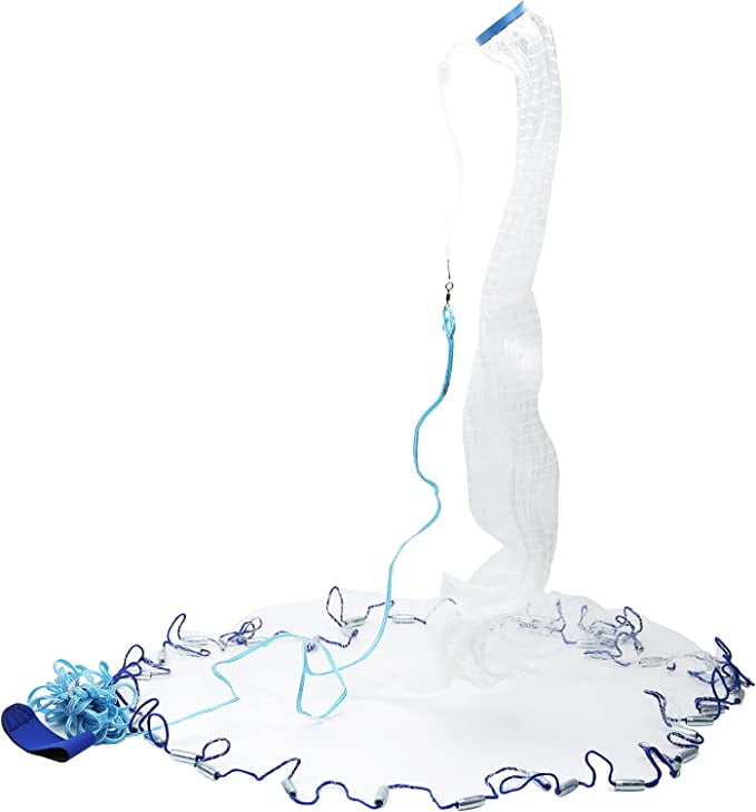 Topline Tackle Standard Cast Net for Bait Trap Fish 3&5Ft Radius 1/2