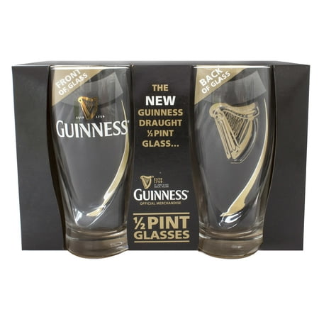 Guinness Beer Glasses - Guinness Half Pint Glasses 2 Pack