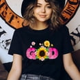 thumbnail image 3 of Avec Dieu Tout Est Possible T-Shirt Chrétien Tournesol, Cendre, Taille m, 3 of 6