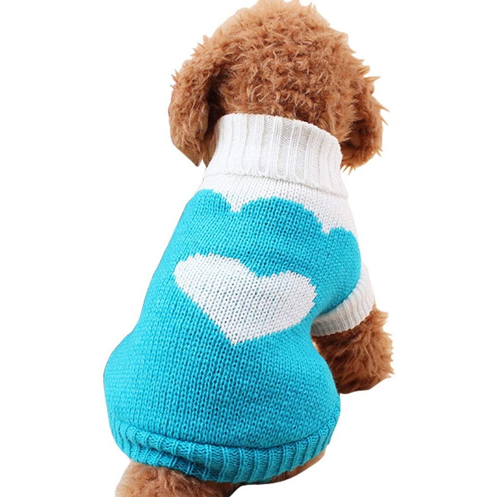 Jecikelon Pet Dog Sweaters Classic Knitwear Turtleneck Winter Warm