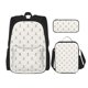 thumbnail image 1 of Disketp Anchors Mochila Estampada de Gran Capacidad con Lonchera y Estuche, Set de 3 Piezas para Estudiantes, 1 of 7