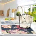 thumbnail image 5 of Polovillae Colorful Tropical Flowers Dish Drying Mat for Kitchen Counter Absorbent Heat Resistant Microfiber Dishes Drainer Mat 16x18 in Dish Pad Sink Mat Protective Pad Kitchen Decor, 5 of 6