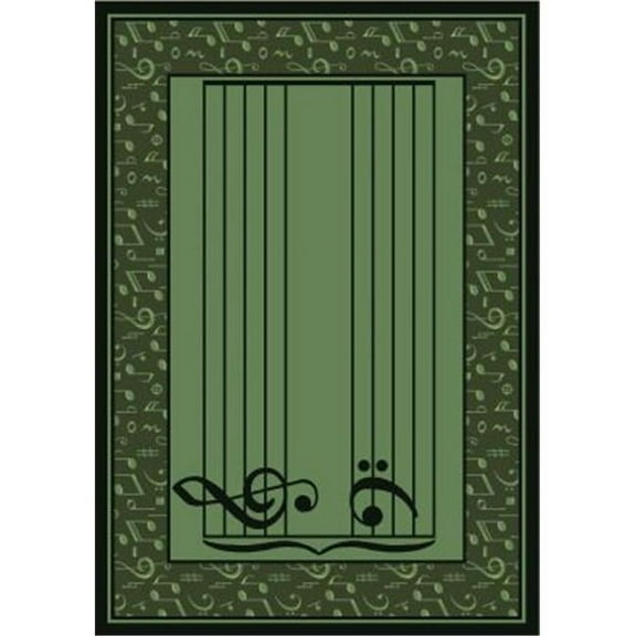 Fully Staffed Sage 7 ft.8 in. x 10 ft.9 in.  WearOn Nylon Machine Tufted- Cut Pile Educational Rug