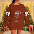 thumbnail image 2 of Christmas Sweaters for Women Winter Pullover Long Sleeve Crewneck Santa Snowman Knit Jumper, 2 of 5