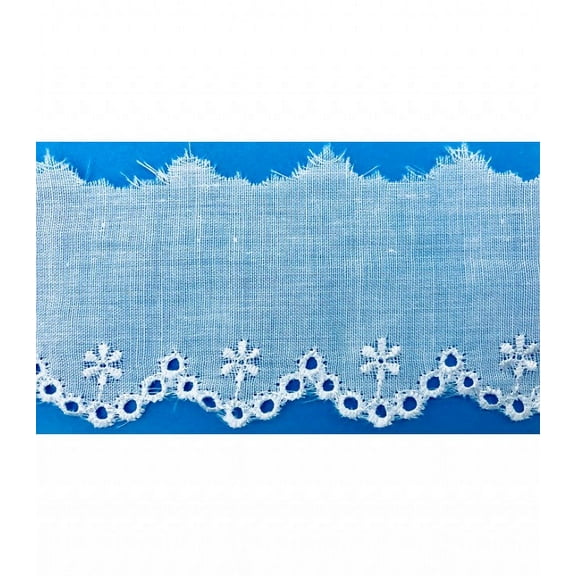Trimplace White 1-3/4" Flat Eyelet Edge