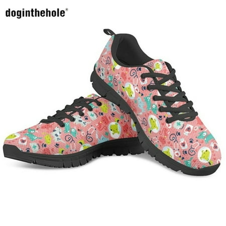 

Doginthehole Veterinary Doctor Print Sneaker for Women Breathable Femme Flat Mesh Shoes for Running Gym Comfortable