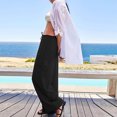 thumbnail image 6 of Qetyuw Women's Wide Leg Pants High Waist Drawstring Palazzo Pants with Big Pockets Stretch Loose Lightweight Flowy Beach Sleep Trousers, 6 of 8