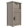 thumbnail image 1 of Outdoor Lockable Anti-Theft Parcel Drop Box, Secure Waterproof Storage for Porch/Curbside - Coffee, 1 of 8