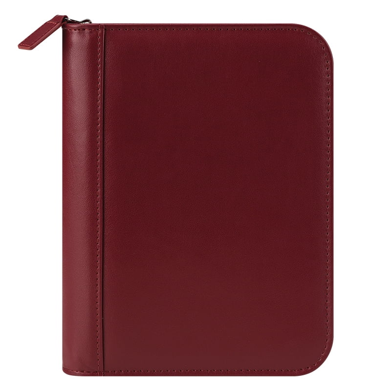 FranklinCovey Compact FC Signature Leather Zipper Binder Red
