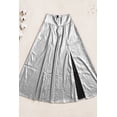 thumbnail image 2 of Falda larga vinipiel con abertura frontal Plata Grande, 2 of 3