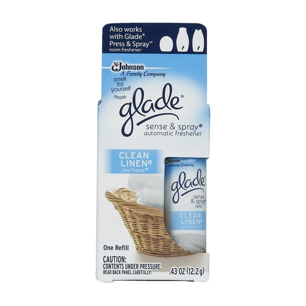 Glade Sense & Spray Automatic Freshener Refill, Clean Linen, 1 ct