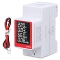 thumbnail image 2 of Zaqw AC Digital Display Meter,AC Digital Display Meter Rail Type Power Voltmeter Energy Reset Clear Function AC50~300V,Voltmeter, 2 of 8