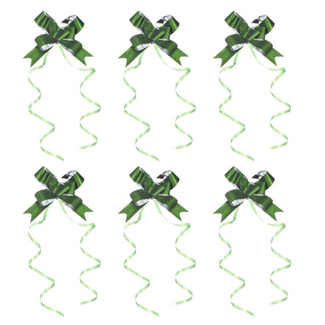 Unique Bargains 2 Inch Pull Bows Present Wrapping String Bows Ribbon Decorative Bow Tie Green 40 Pack