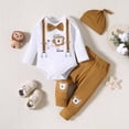 thumbnail image 5 of Gibobby Conjunto de ropa con capucha para niños de manga larga para niños pequeños, pantalones, trajes de para cumpleaños(Blanco,6-9 Meses), 5 of 5