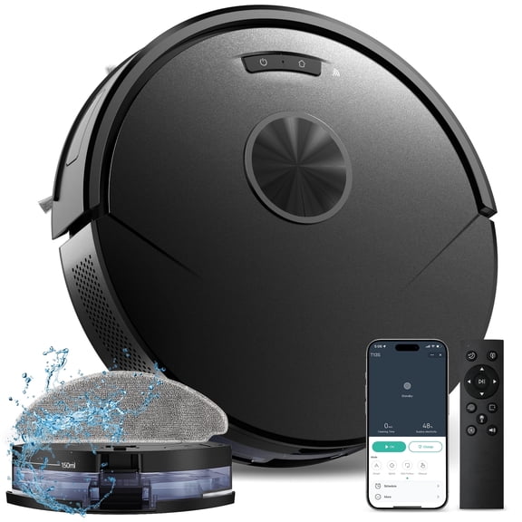 ONSON 8000Pa Robot Vacuum Cleaner and Mop Combo, 2 in 1 Vacuum and Mop With Wi-Fi, Ideal for Hard Floors