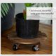 thumbnail image 3 of Round Universal Wheel Flower Pot Wooden Stand Flower Pot Base with Wheels Allows You to Easily Move the Potted Plants,D, 3 of 5