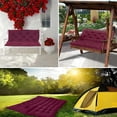 thumbnail image 2 of YLLN Outdoor Swing Cushions with Backrest, Waterproof Porch Swing Cushions Replacement, 4" Thicken Bench Cushion with Ties for Backyard Patio Lawn Garden, 60*40 in, 2 of 8
