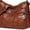 Brown, variant on Sunyuer Fashion Crossbody Bag For Women Shoulder Bag Soft PU Leather Handbags Purses Multi Pocket Hobo Tote Bag