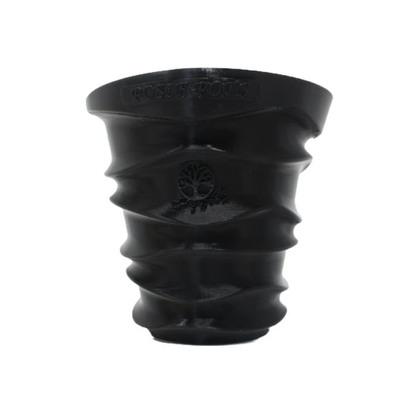 Posie Pot 7 inch, Large, Black Wave Self Watering Planter, 3D printed