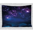 thumbnail image 1 of Space Tapestry, Milky Way Themed Dark Matter with Star Field Light Years Sci Fi Travel Display, Wall Hanging for Bedroom Living Room Dorm Decor, 60W X 40L Inches, Magenta Blue, by Ambesonne, 1 of 2