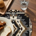 thumbnail image 4 of Round Placemats Abstract Light Brown Black Geometric 15 inch Set of 2 Table Mats for Dining Table Vintage Ethnic Style Heat Resistant Non-Slip Kitchen & Home Decorative Place Mat Set, 4 of 8