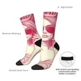 thumbnail image 4 of Rateoe Ace Of Diamonds Lady for Women Casual Calf Socks - Cute Crew Socks - Thin Soft Above Ankle Socks Size 5-11, 4 of 6