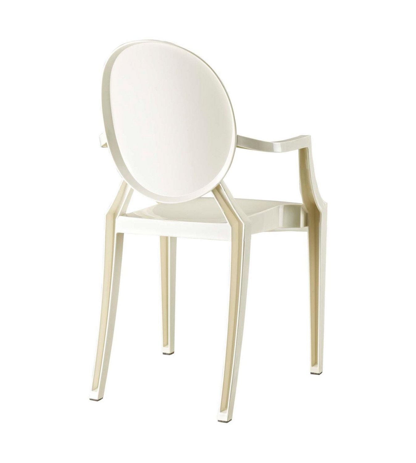 Heavenly Collection White Plastic Arm Chair