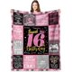 thumbnail image 1 of LHSHID Teenage Girls 16th Birthday Gifts Throw Blanket Happy 16th Birthday Decorations Blanket for Girls Birthday Gifts for 16 Year Old Girl Daughter Bestie Sister 40"x50", 1 of 7