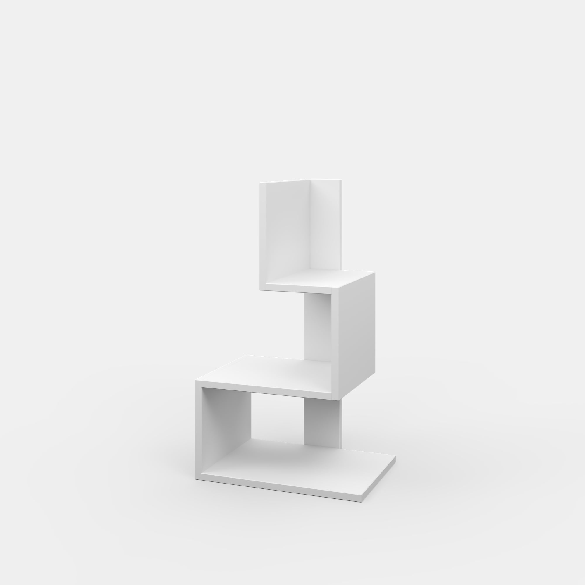 Ada Home Decor Furniture White 3 Tier Nowell Nightstand