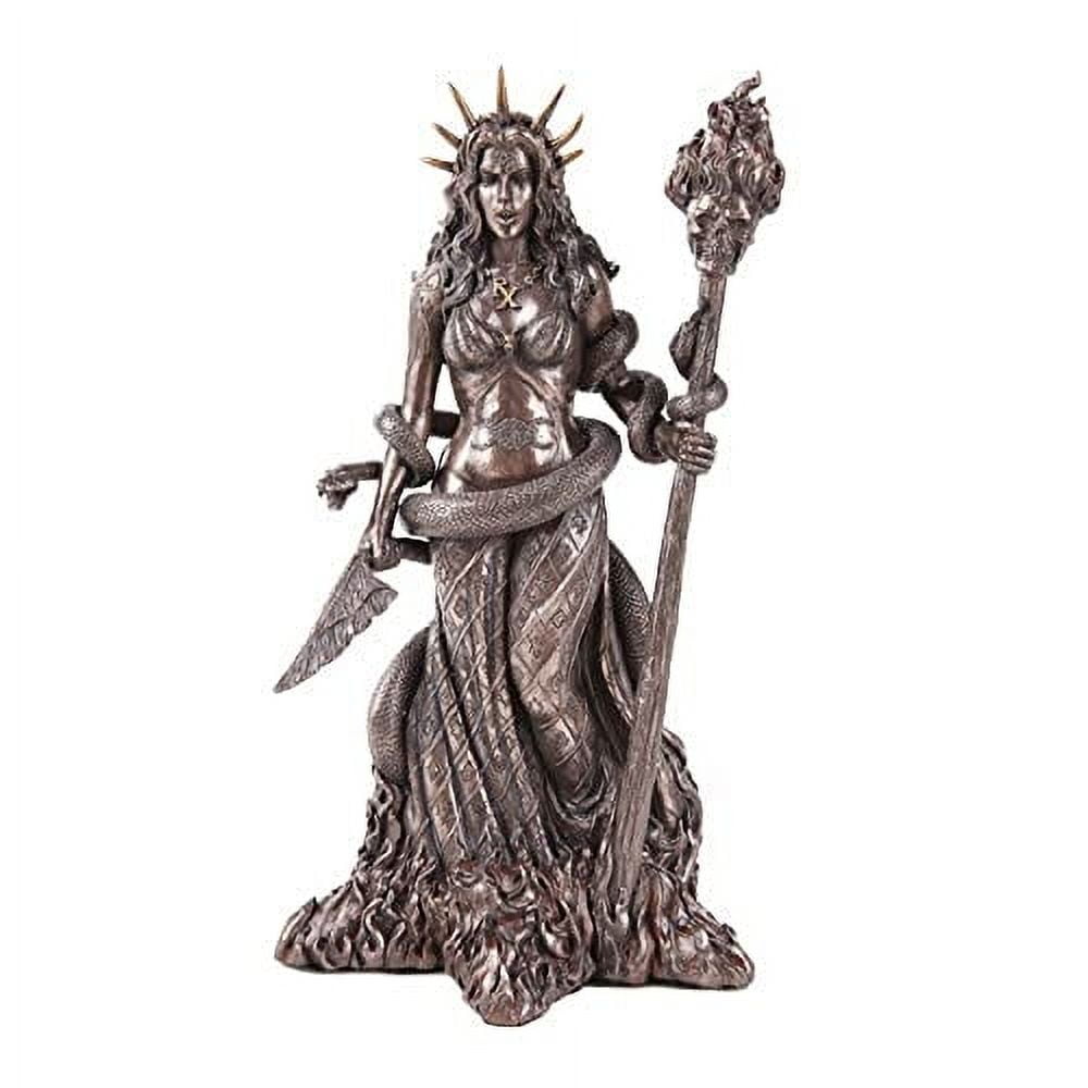 Hekate statue, torches, magick, paganism, hellenism, greek mythology, Hecate goddess, goddess of witchcraft, deals crossroads and witches.