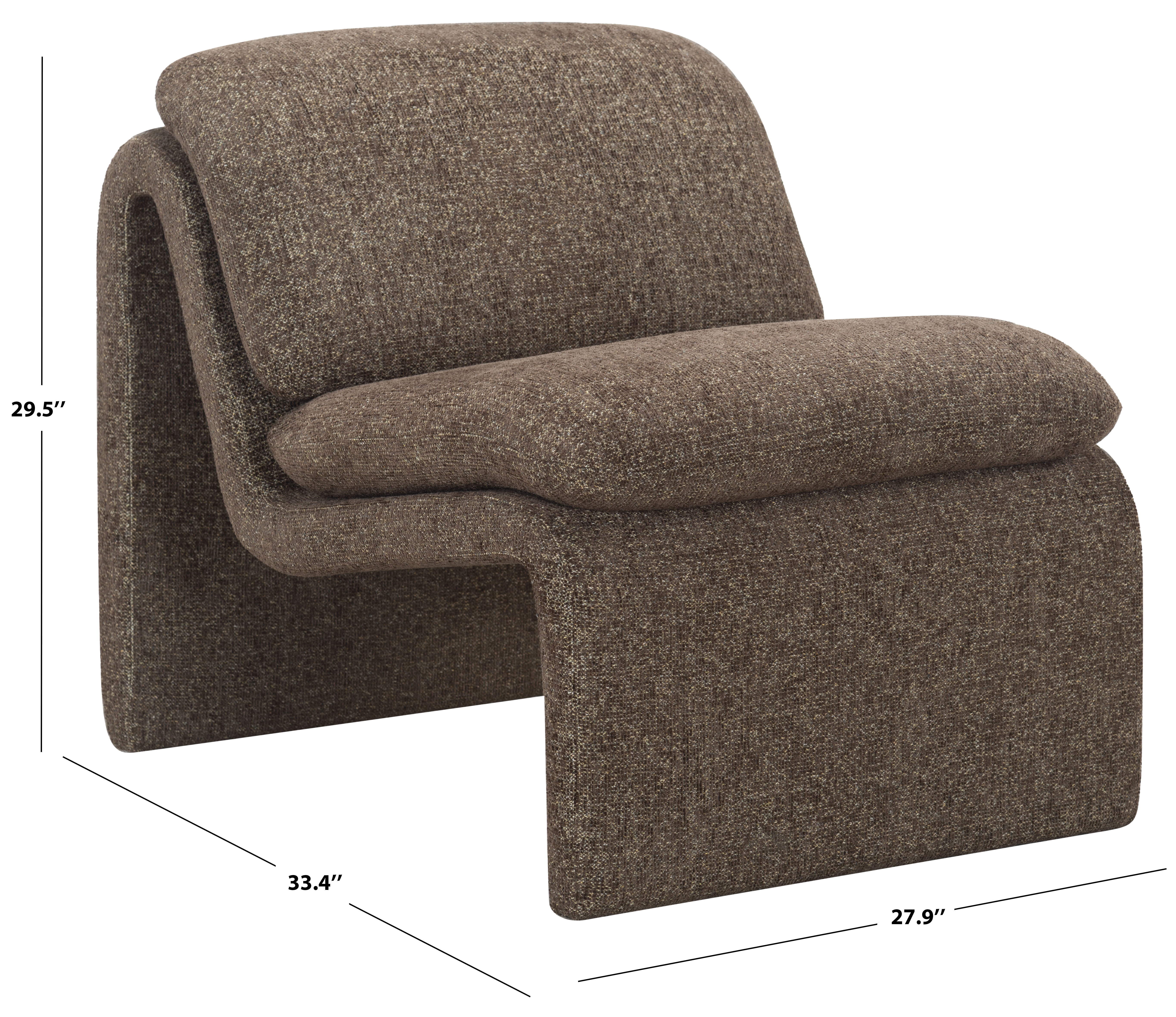 Safavieh Ainslie Performance Fabric Modern Accent Chair, Dark Brown