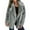 Gray, variant on Women's Fashionable Solid-Color Lapel Mid-Length Plush Coat for Fall and Winter, Warm and Elegant, Winter Clothes for Women,White,S