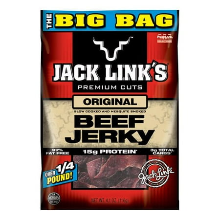 Jack Link's Beef Jerky, Protein Snack, Original, 4.1oz