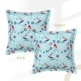 thumbnail image 3 of Bingfone Decorative Pillow Covers 18"X18" Sailboats Anchors Couch Pillow Cases Modern Farmhouse Covers For Couch Sofa Bed, 3 of 9
