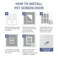 PETLESO Pet Screen Door with Flap Lockable Dog Door for Existing Screen/Sliding Door