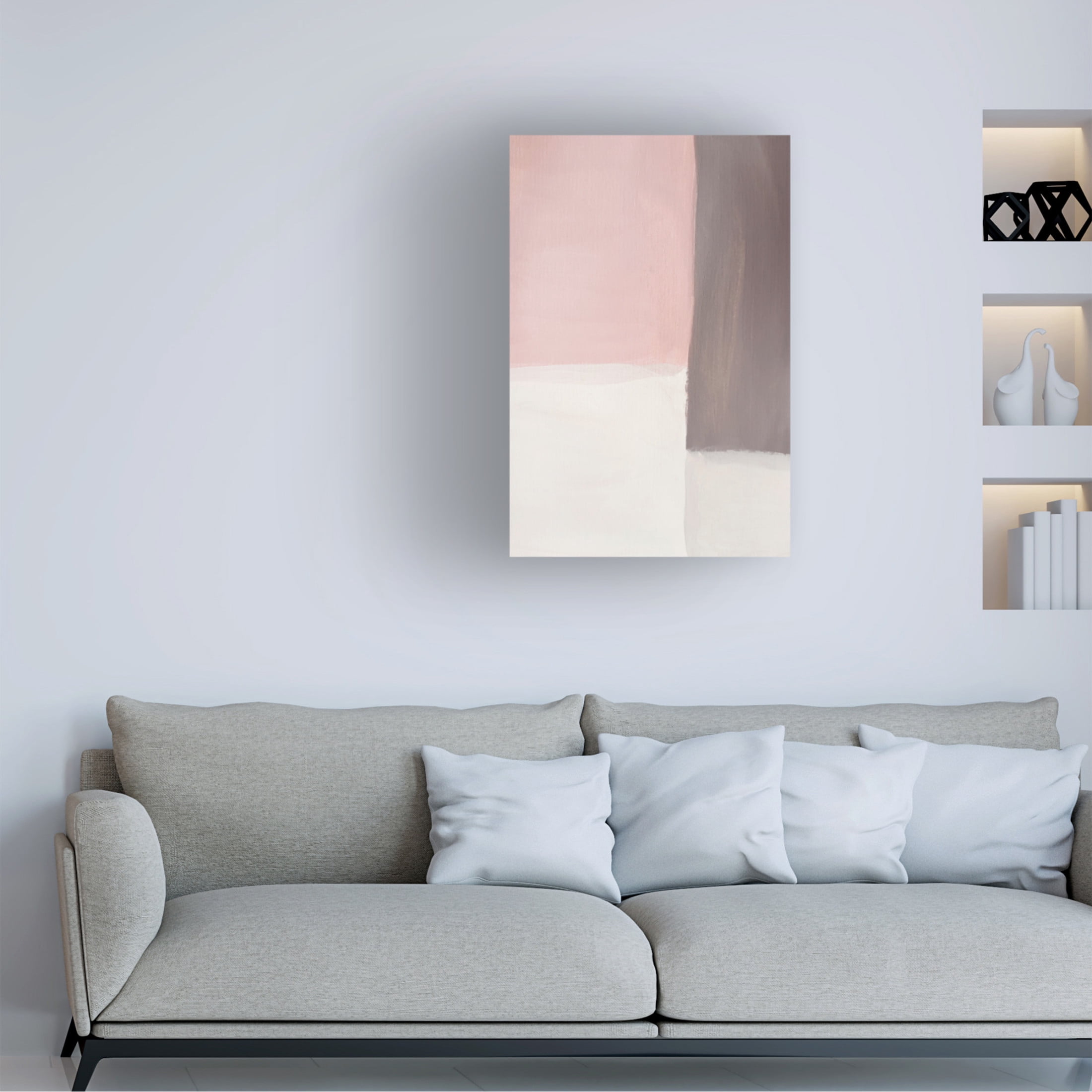 Canvas Wall Art - Incado 'Pink Pleasure II' Wall Art for Living Room, Bedroom, or Office Décor by Trademark Fine Art - 16 x 24 Inches